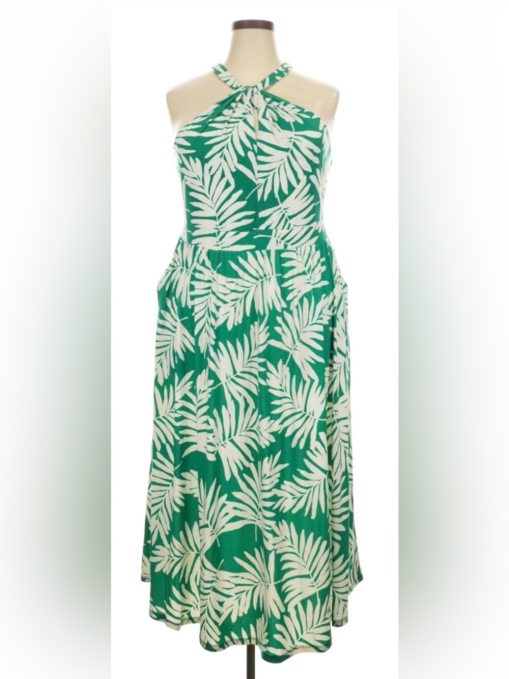 Tea Length Studio Knit Halter Dress